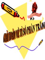 Bài giảng Toán 5 chương 2 bài 2: Giải toán về tỉ số phần trăm