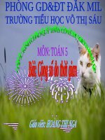 Bài giảng Toán 5 chương 4 bài 1: Cộng số đo thời gian