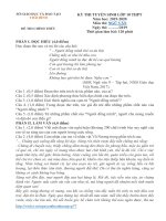 2019 2020 vào 10 văn THÁI BÌNH 