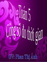 Bài giảng Toán 5 chương 4 bài 1: Cộng số đo thời gian