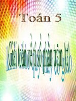 Bài giảng Toán 5 chương 2 bài 2: Giải toán về tỉ số phần trăm