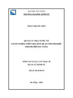 Quản lý nhà nước về giảm nghèo trên địa bànthanh khê, thành phố đà nẵng (tt) 