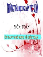 Bài giảng Toán 5 chương 1 bài 8: Ôn tập và bổ sung về giải toán