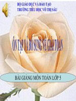 Bài giảng Toán 5 chương 1 bài 8: Ôn tập và bổ sung về giải toán
