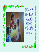 Bài giảng Toán 5 chương 1 bài 8: Ôn tập và bổ sung về giải toán