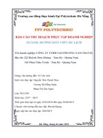 BÁO CÁO THU HOẠCH THỰC TẬP DOANH NGHIỆP NGÀNH: HƯỚNG DẪN VIÊN DU LỊCH