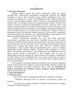 HOÀN THIỆN MÔI TRƯỜNG KINH DOANH CHO CÁC DOANH NGHIỆP DU LỊCH VIỆT NAM TRONG TIẾN TRÌNH TOÀN cầu HÓA tt tiếng anh 