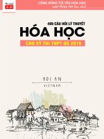 499 CÂU LÝ THUYẾT - ÔN THI THPT QG 2019 - MÔN HÓA HỌC