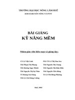 Bài giảng kỹ năng mềm