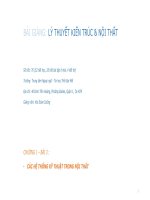 giáo trình lý thuyết kiến trúc nội thất- chương 4: các hệ thống kỹ thuật trong nội thất