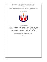 tỷ lệ vàng và hình học ứng dụng trong mỹ thuật và đời sống 