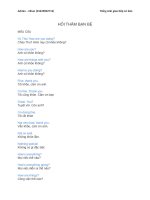 Tiếng anh cơ bản - Hỏi thăm bạn bè