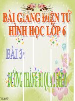 Bài giảng Hình học 6 chương 1 bài 3: Đường thẳng đi qua hai điểm