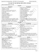 phân tích đề Tiếng Anh các năm và trọng tâm ôn nước rút 2019