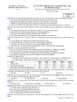 Đề thi thử THPT quốc gia 2019 môn địa lí lần 3   trường THPT yên lạc 2 