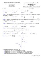 Đề thi thử THPT quốc gia 2019 môn toán lần 1   trường THPT chuyên quốc học huế 