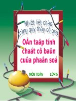 Bài giảng Toán 5 chương 1 bài 2: Ôn tập Tính chất cơ bản của phân số