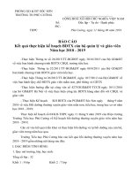 Báo cáo kết quả thực hiện kế hoạch bồi dưỡng thường xuyên cán bộ quản lý và giáo viên năm học 2018-2019