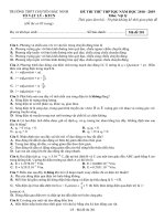 Đề thi thử THPT quốc gia 2019 môn vật lí lần 2   trường THPT chuyên bắc ninh 