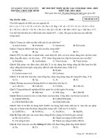 Đề thi thử THPT quốc gia 2019 môn hóa học   trường THPT phú bình 