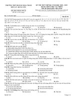 Đề thi thử THPT quốc gia 2019 môn hóa học   trường THPT hoàng hoa thám 