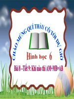 Bài giảng Hình học 6 chương 1 bài 8: Khi nào AM+MB=AB