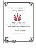 PHÂN cụm dữ LIỆU với GIẢI THUẬT k MEANS (DATA CLUSTERING WITH k MEANS ALGORITHM) 