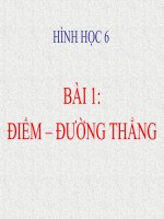 Bài giảng Hình học 6 chương 1 bài 1: Điểm. Đường thẳng