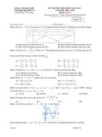 Đề thi thử THPT quốc gia 2019 môn toán lần 1   sở GDĐT bạc liêu 