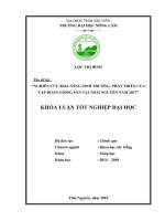 Nghiên cứu khả năng sinh trưởng, phát triển của tập đoàn giống sắn tại Thái Nguyên năm 2017 (Khóa luận tốt nghiệp)