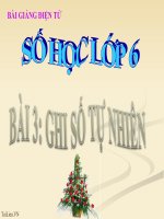 Bài giảng Số học 6 chương 1 bài 3: Ghi số tự nhiên