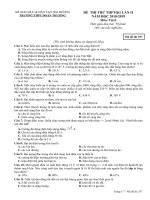 Đề thi thử THPT quốc gia 2019 môn vật lí lần 2   trường THPT đoàn thượng 