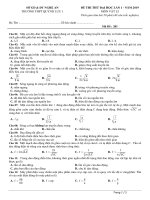 Đề thi thử THPT quốc gia 2019 môn vật lí lần 1   trường THPT quỳnh lưu 1 