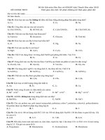 Đề thi thử THPT quốc gia 2019 môn hóa học   sở GDĐT thanh hóa 