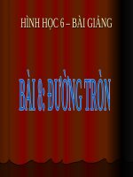 Bài giảng Hình học 6 chương 2 bài 8: Đường tròn