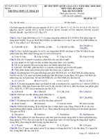 Đề thi thử THPT quốc gia 2019 môn hóa học lần 1   trường THPT lý thái tổ 