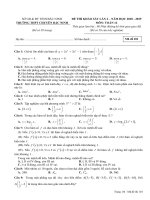 Đề thi thử THPT quốc gia 2019 môn toán lần 2   trường THPT chuyên bắc ninh 