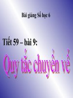 Bài giảng Số học 6 chương 2 bài 9: Quy tắc chuyển vế