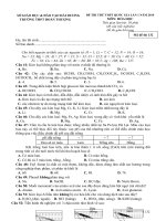 Đề thi thử THPT quốc gia 2019 môn hóa học lần 1   trường THPT đoàn thượng 