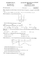 Đề thi thử THPT quốc gia 2019 môn toán   sở GDĐT lào cai 