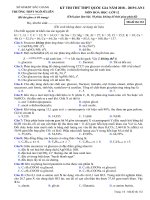 Đề thi thử THPT quốc gia 2019 môn hóa học lần 1   trường THPT ngô sĩ liên 