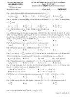 Đề thi thử THPT quốc gia 2019 môn toán lần 2   liên trường THPT nghệ an 