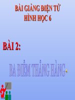 Bài giảng Hình học 6 chương 1 bài 2: Ba điểm thẳng hàng