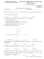 Đề thi thử THPT quốc gia 2019 môn toán lần 2   trường THPT đoàn thượng 