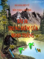 Bài giảng Hình học 6 chương 1 bài 10: Trung điểm của đoạn thẳng