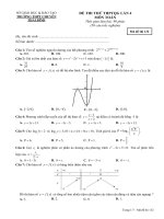 Đề thi thử THPT quốc gia 2019 môn toán lần 4   trường THPT chuyên thái bình 
