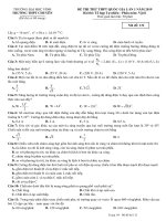 Đề thi thử THPT quốc gia 2019 môn vật lí lần 1   trường THPT chuyên đh vinh 