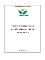 HƢỚNG DẪN CHẨN ĐOÁN VÀ ĐIỀU TRỊ BỆNH TRẺ EM