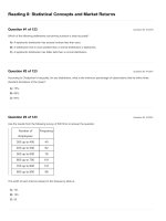 CFA 2018 quest bank questions reading 08 statistical concepts and market returns 