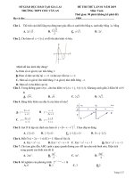 Đề thi thử Toán THPTQG 2019 lần 1 trường THPT Chu Văn An – Gia Lai